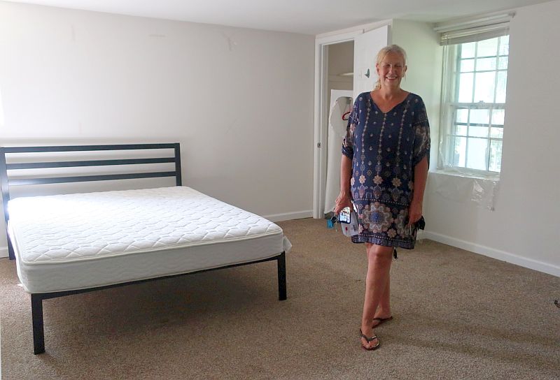 Pat Brown in bedroom